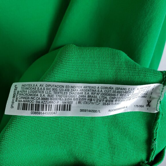 ZARA Boxy Sweater Kelly Green Oversized Turtleneck Minimalist Lagenlook size L - Picture 7 of 9